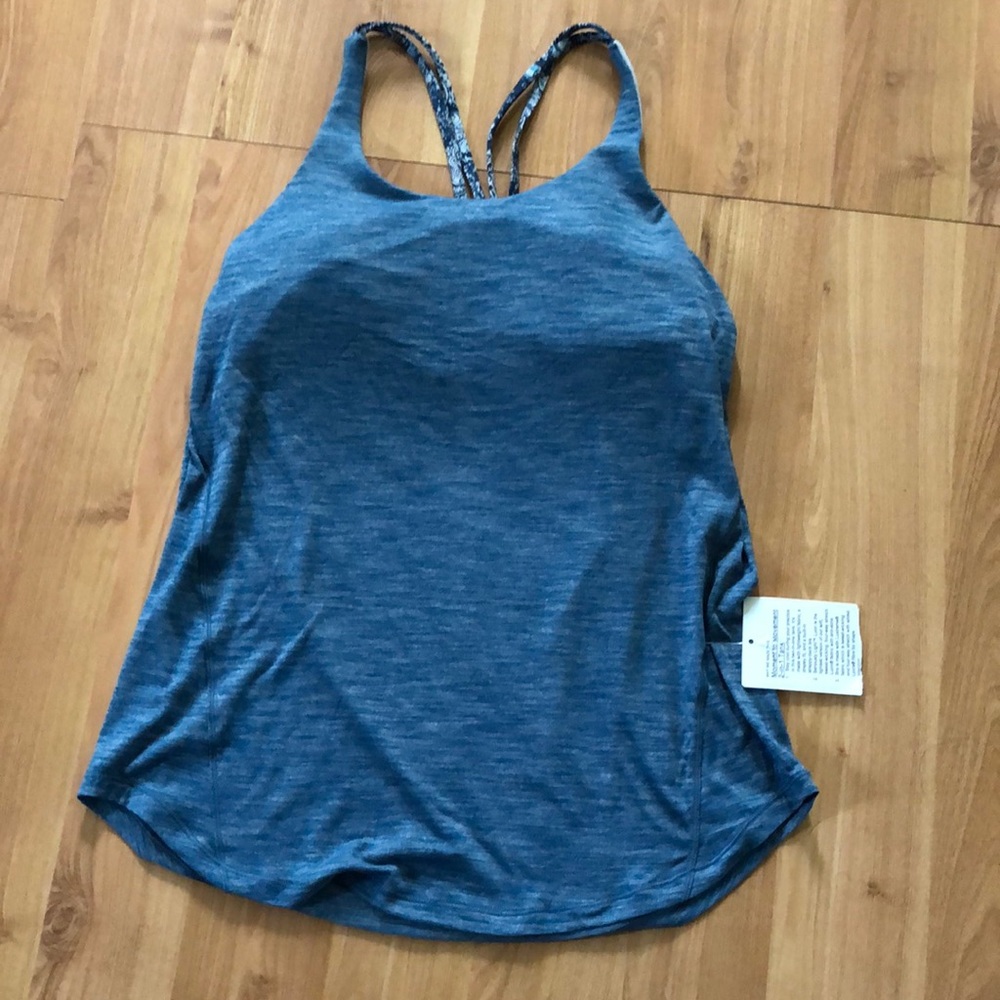 lululemon athletica Blue Strappy Tank Top